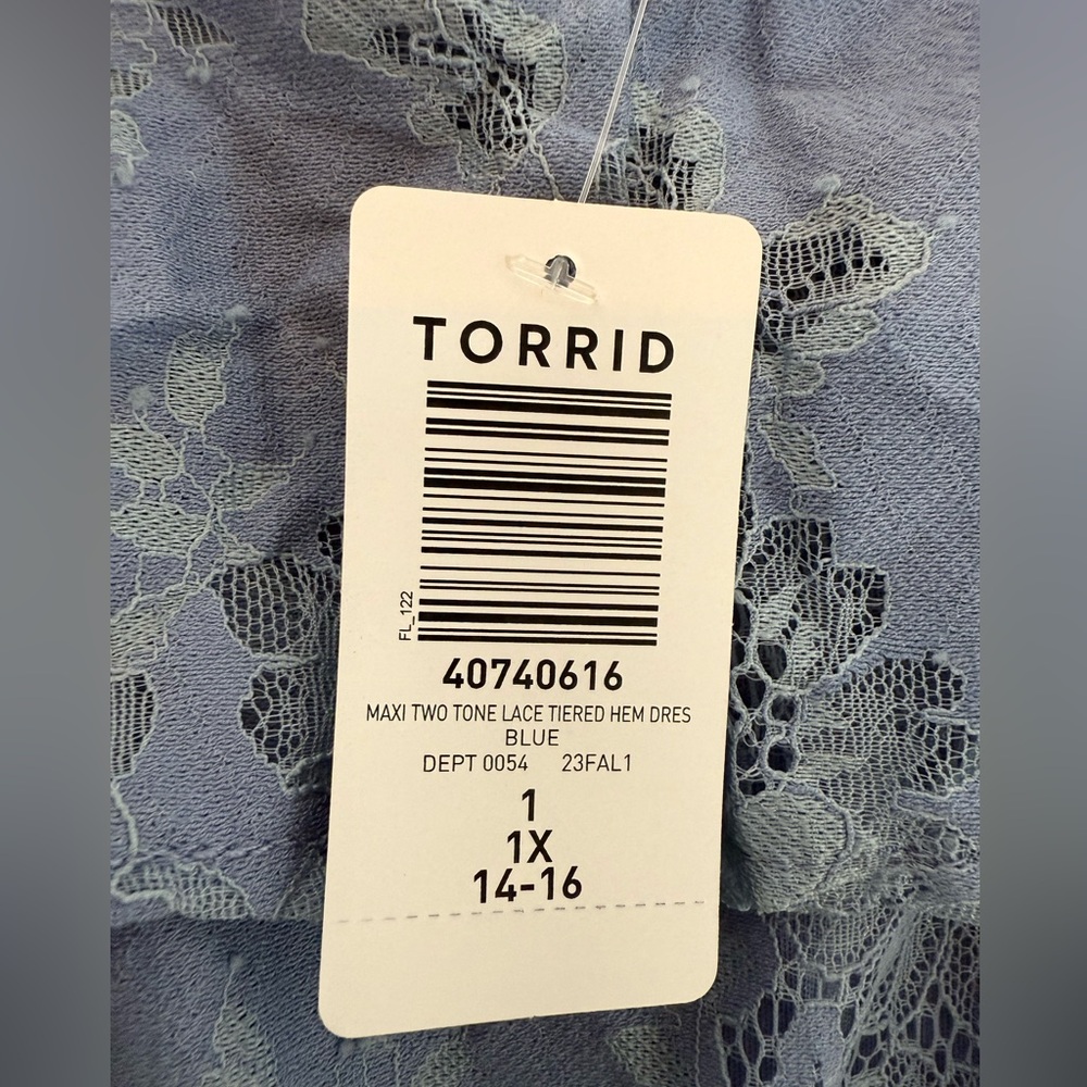 torrid Light Blue Floral Lace Maxi Dress - Picture 8 of 16